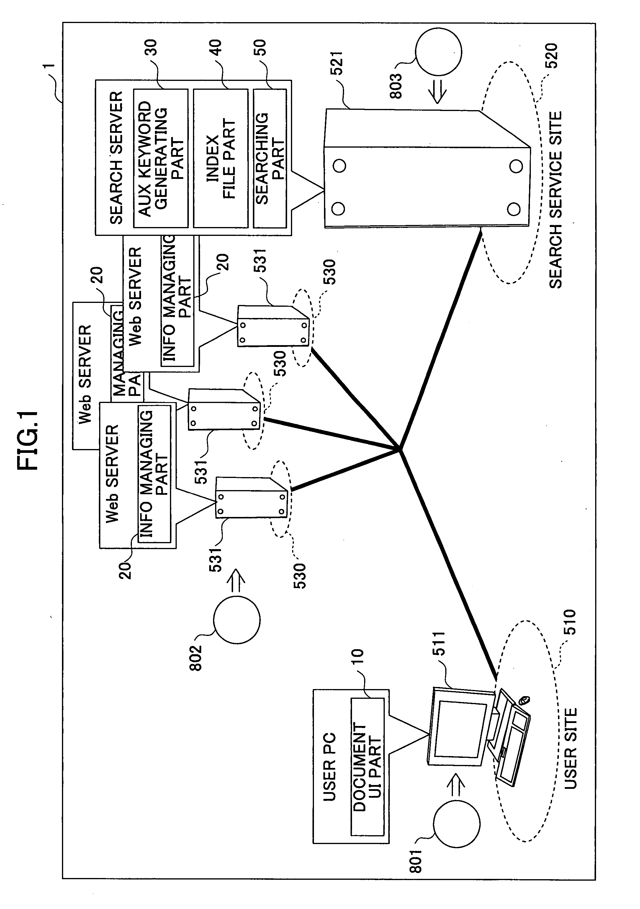 Information searching method, information searching apparatus, information searching system, and computer-readable information searching program