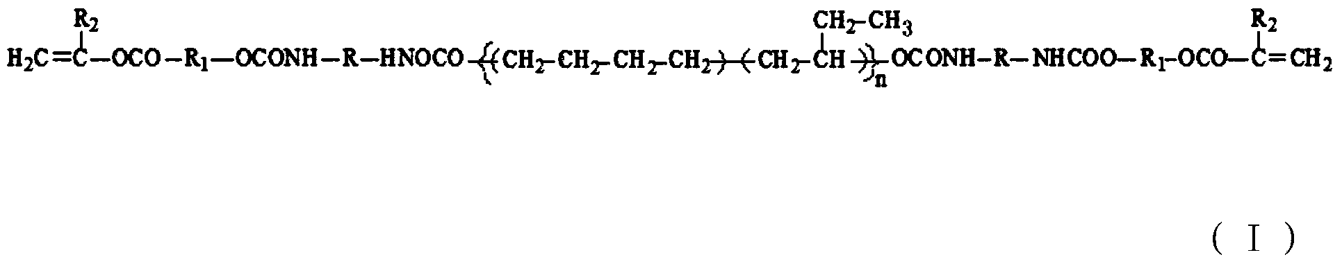 Liquid optical clear adhesive with low solidification energy and preparation method thereof