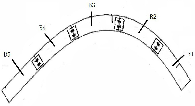 Full-section welding construction method for curved steel box girder