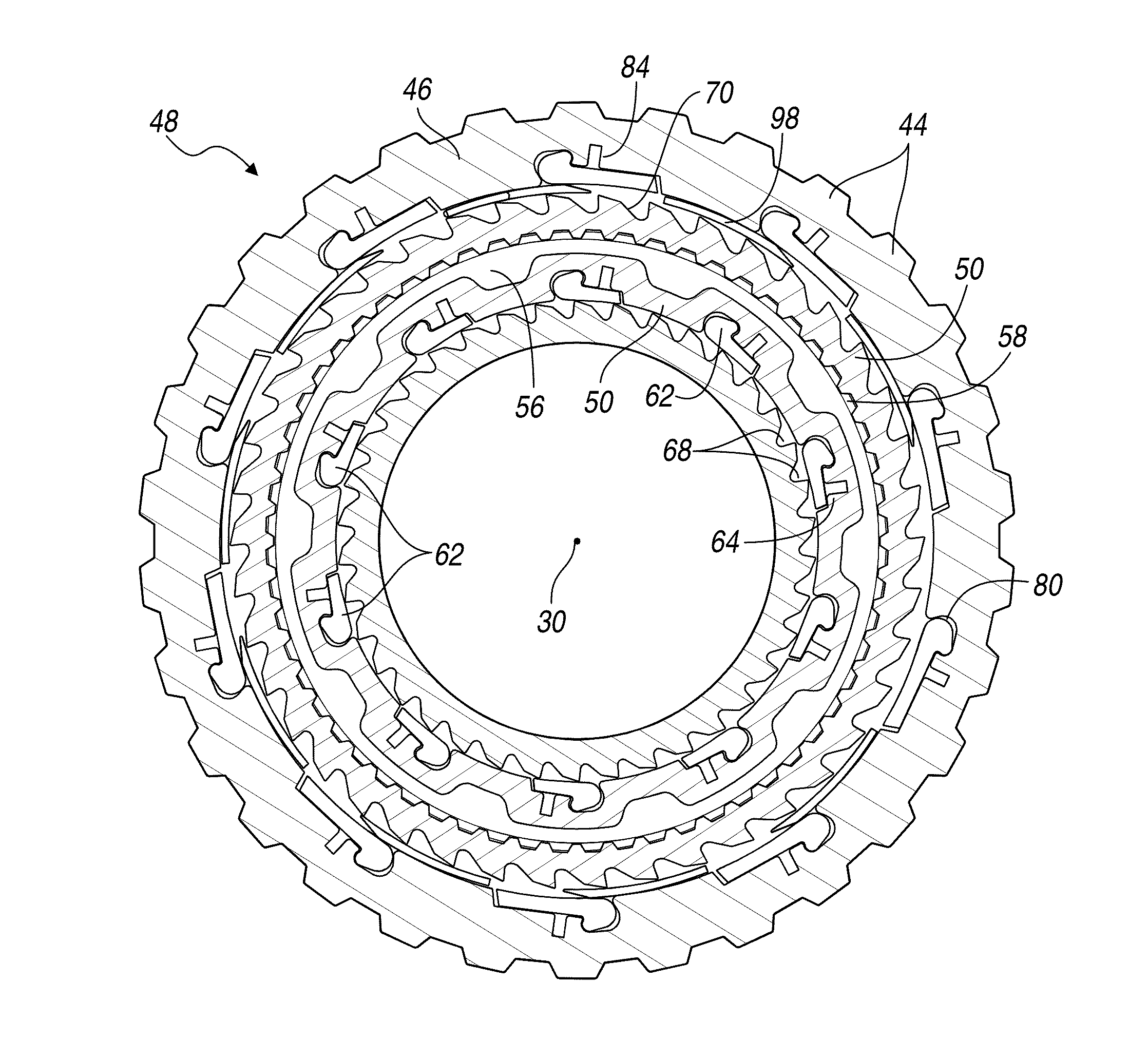 Selectively controlled rocker one-way clutch