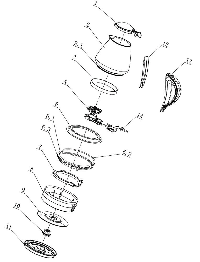 Sealing structure of electric kettle