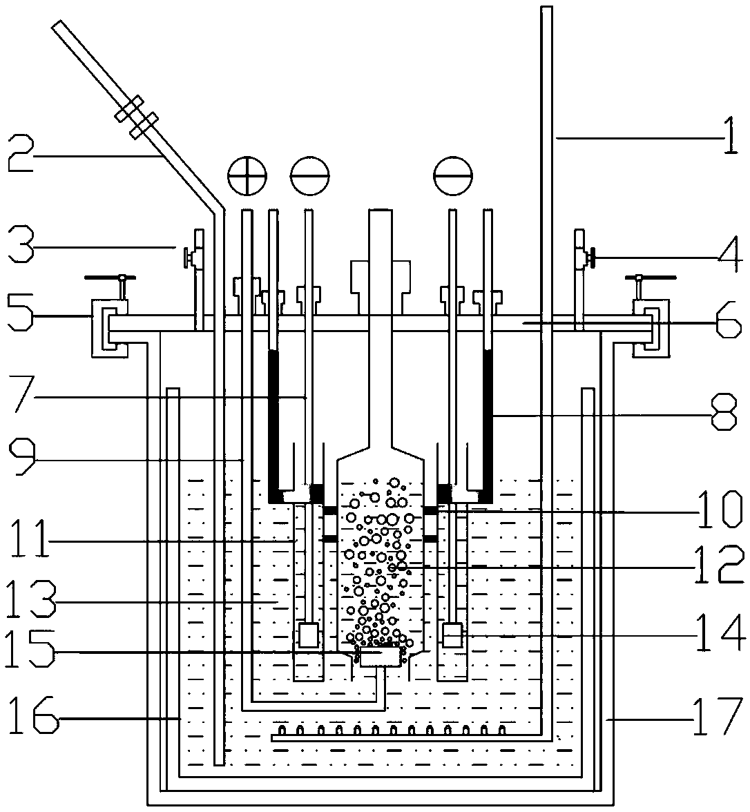 A purification device and method for molten salt