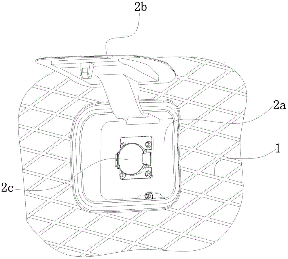 Charging port assembly arranged on the front grille of electric vehicles