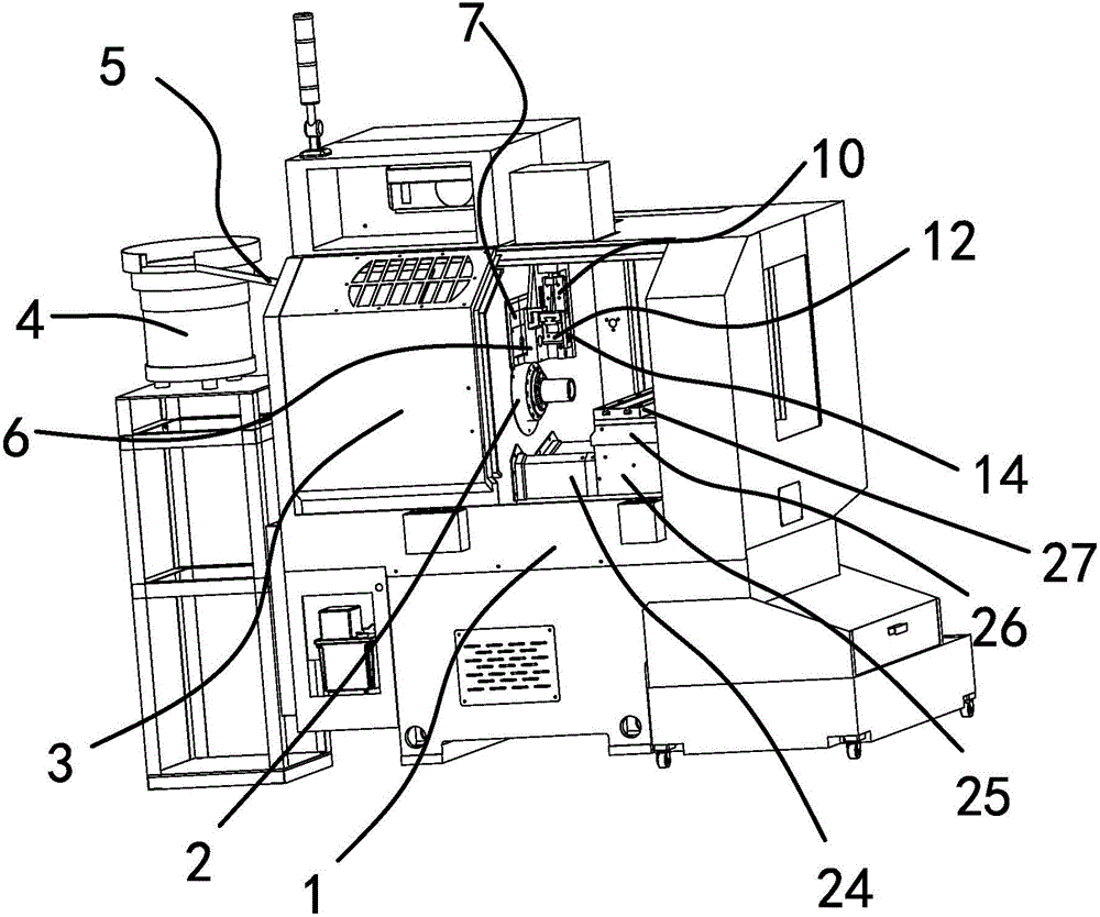 Rear-mounted feeding digital controlled lathe