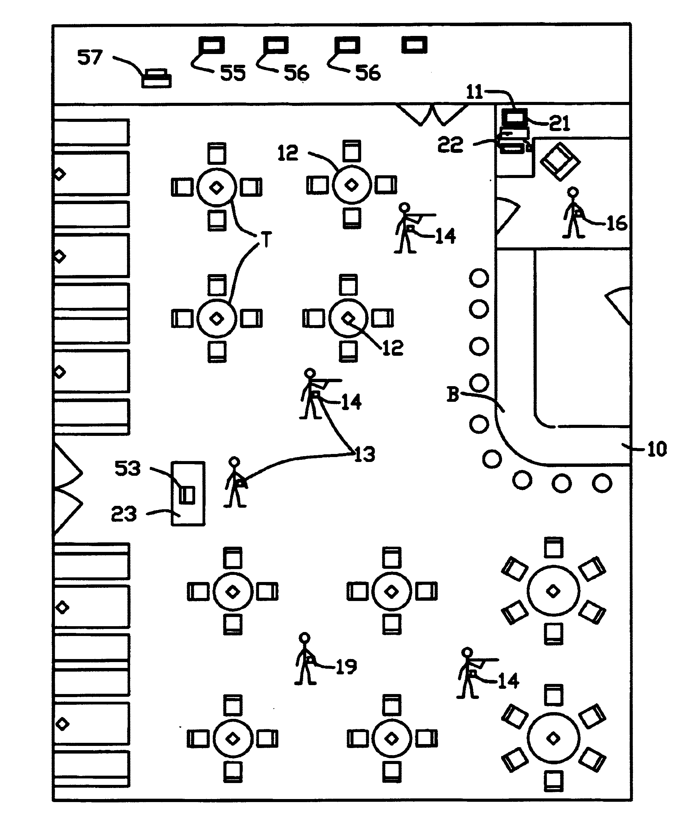 Computer integrated communication system for restaurants