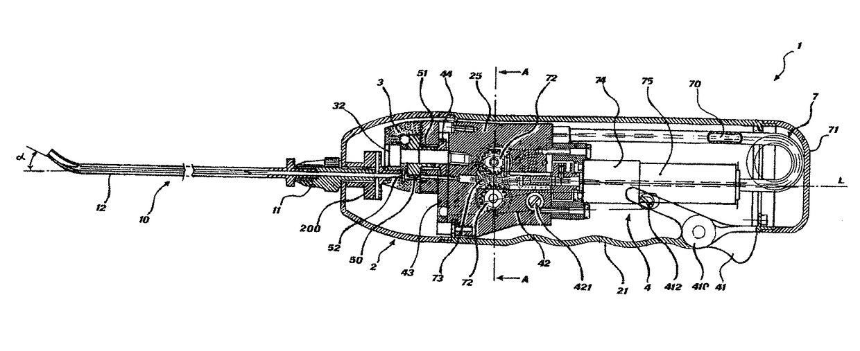 Device for percutaneous interstitial brachytherapy