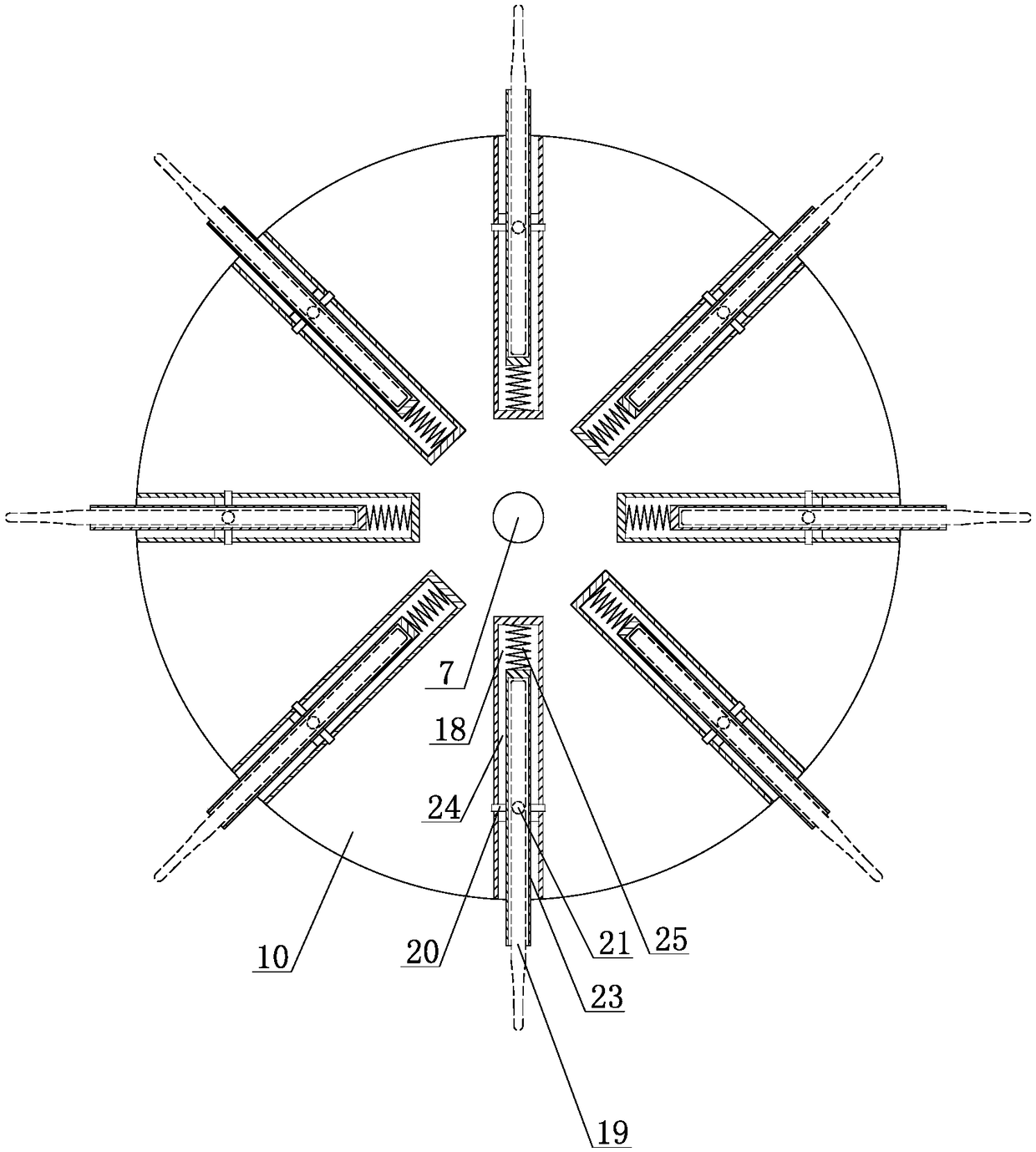 Rotary thermometer placing rack for pediatric department