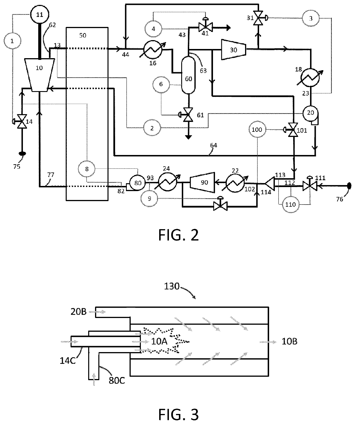 Systems and methods for power generation with flameless combustion