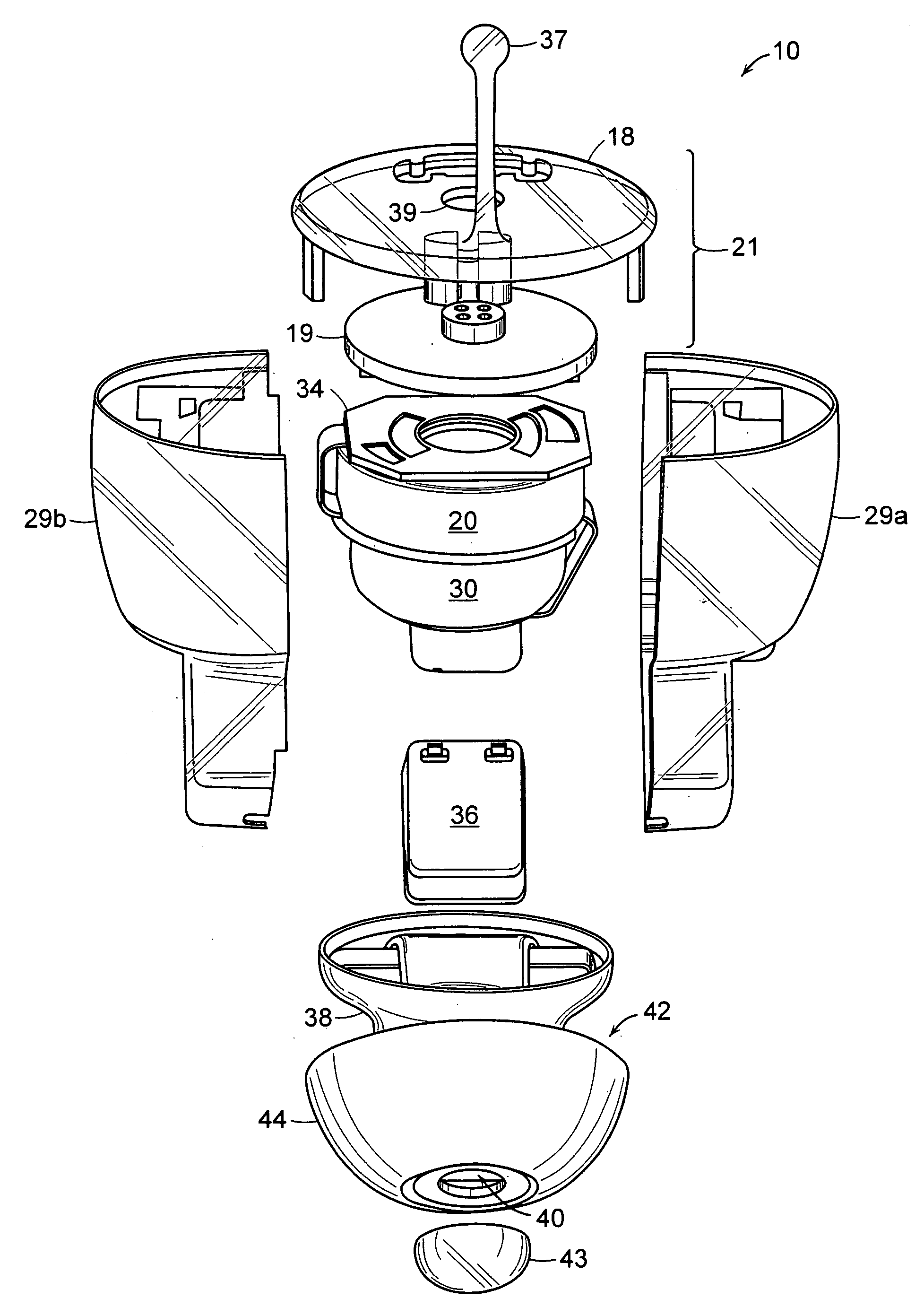 Hearing aid circuit with integrated switch and battery