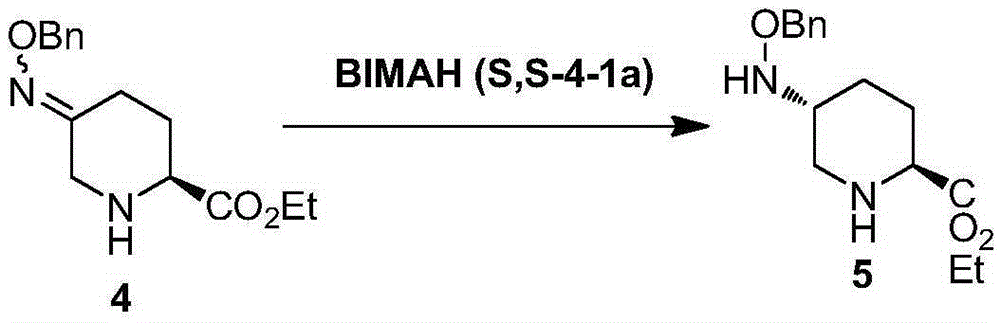 Method for synthesizing avibactam intermediate 5 through asymmetric catalytic hydrogenation method