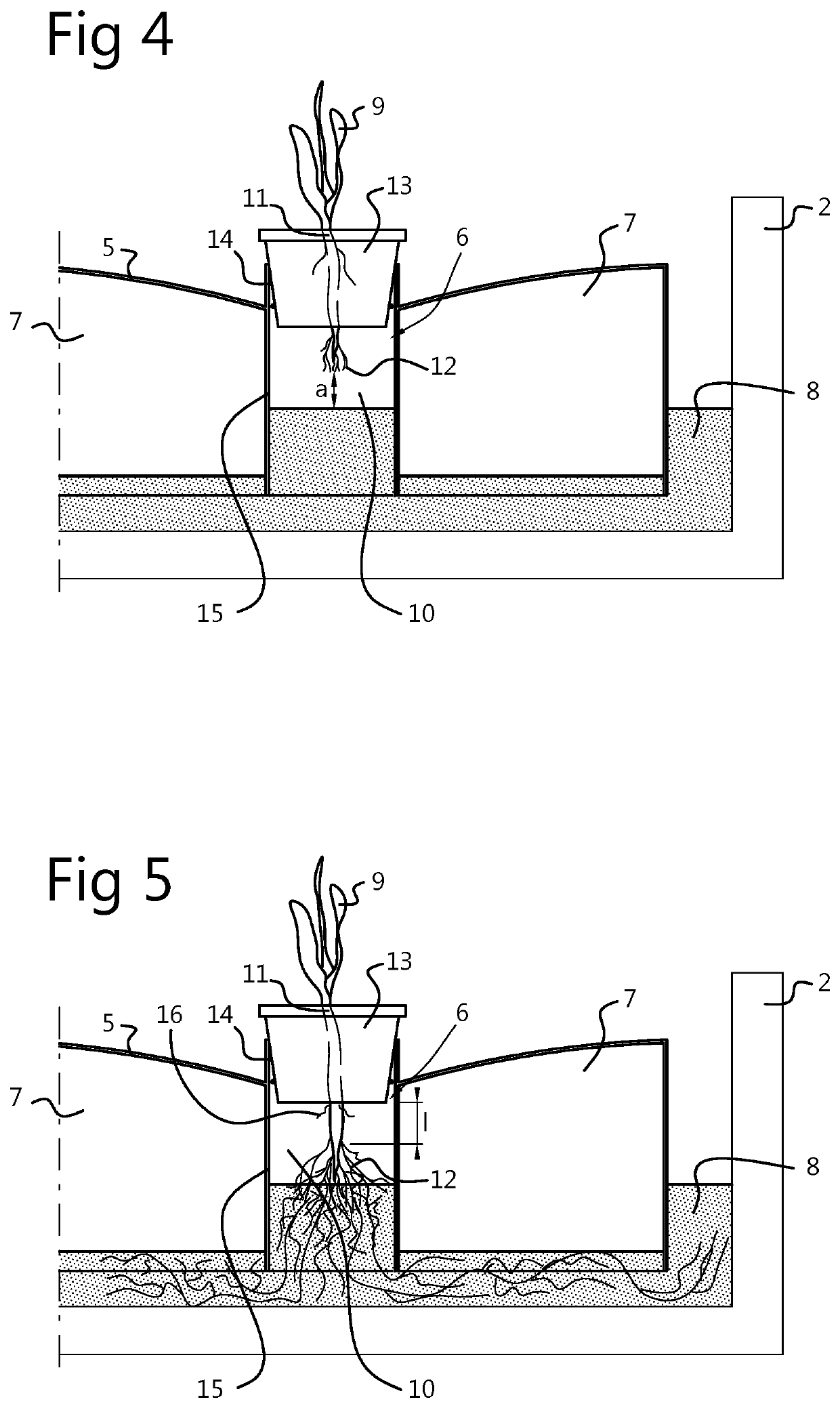 Method for the cultivation of plants using a carrier with a removable side support structure arranged thereon