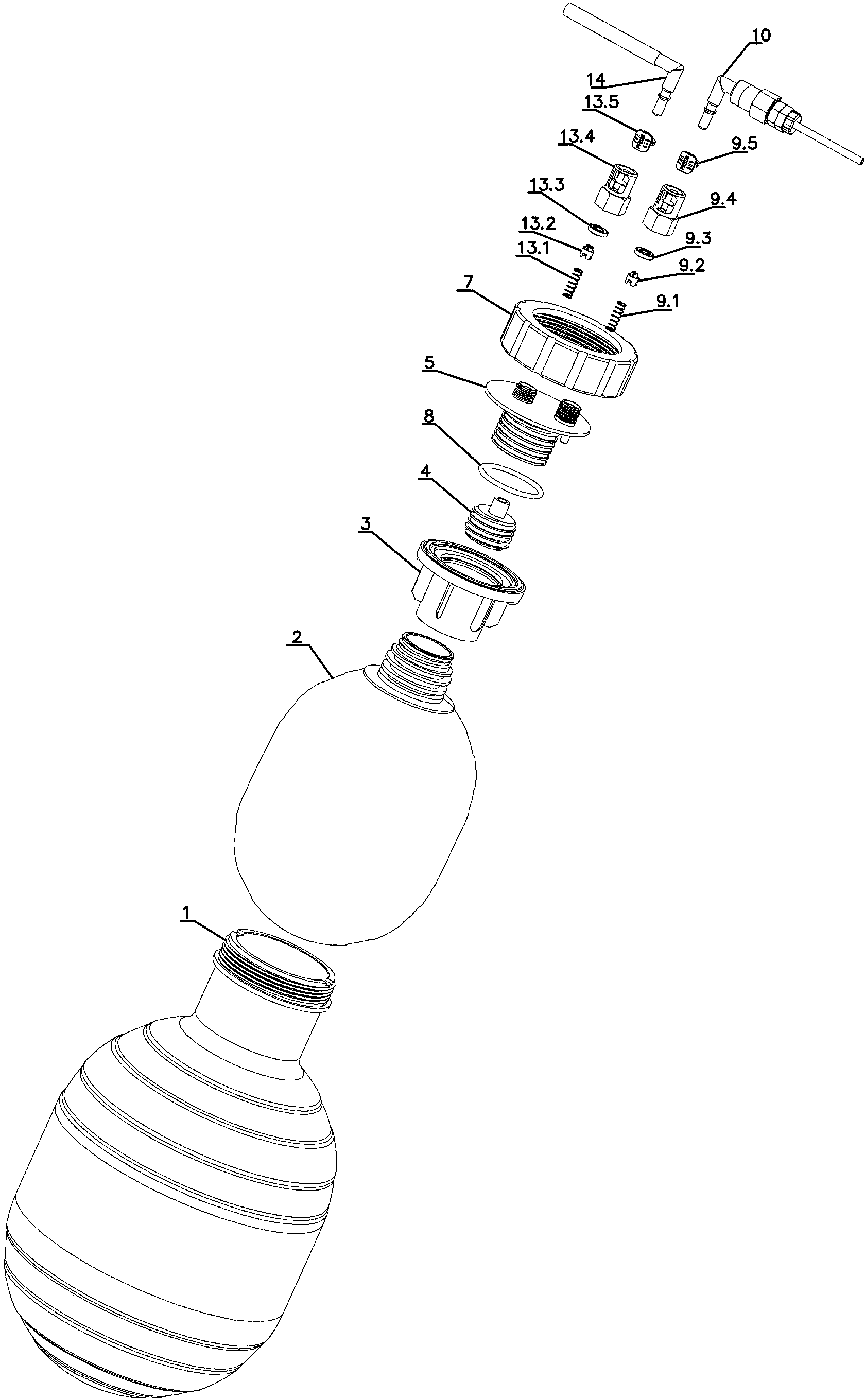 Beer barrel structure provided with valve