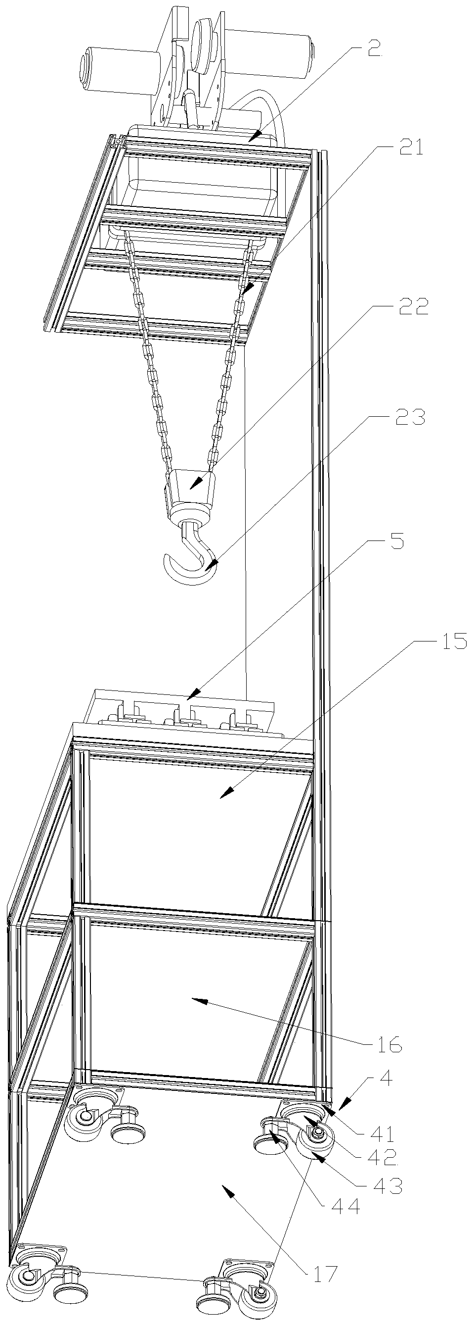 Loading platform device of civil engineering structure explosion damage experiment