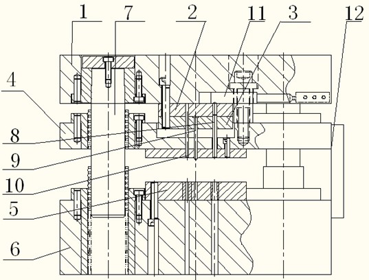 Manufacturing method and trimming die for primary iron core disk of long primary linear electric motor