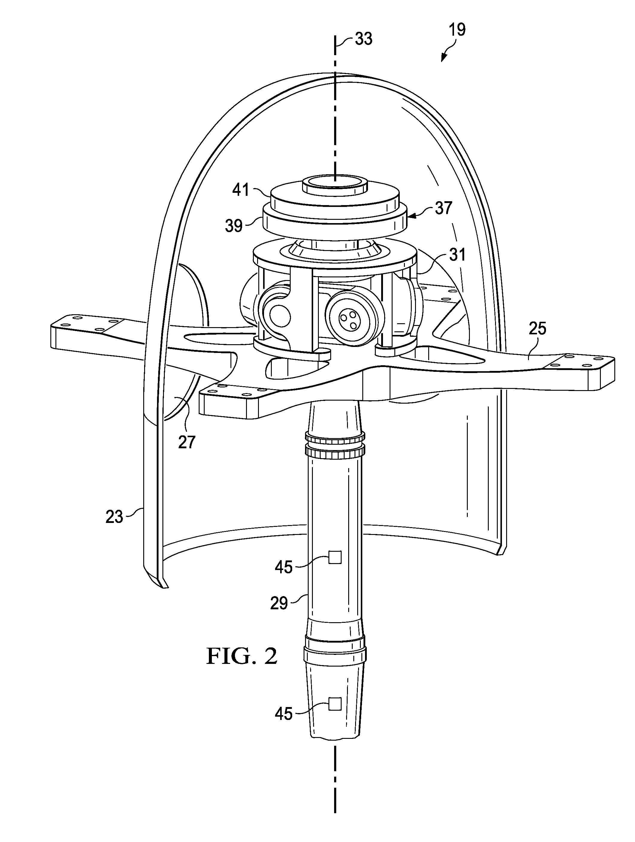 Active vibration control system with non-concentric revolving masses