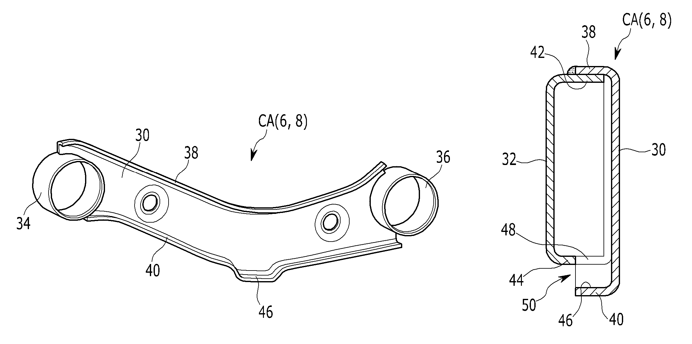 Control arm of multilink suspension system for vehicle