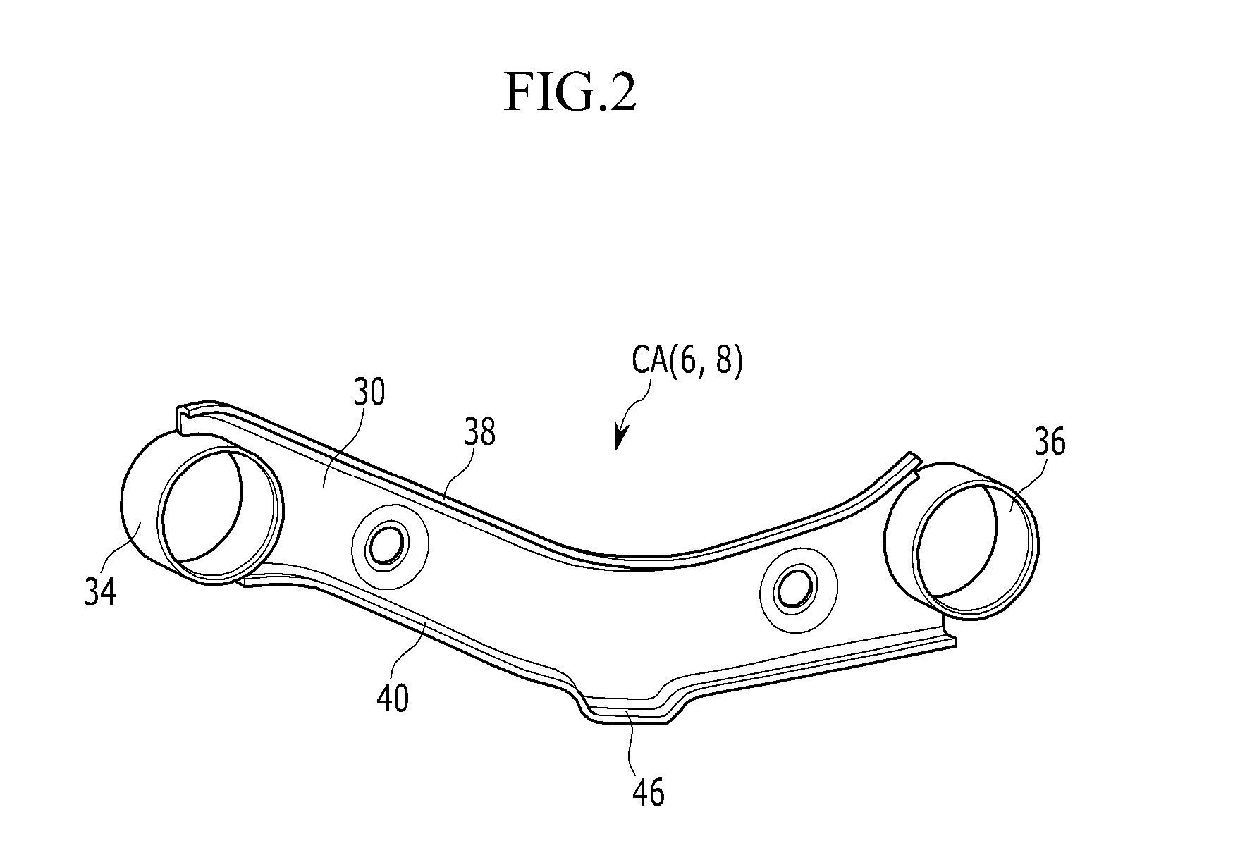 Control arm of multilink suspension system for vehicle