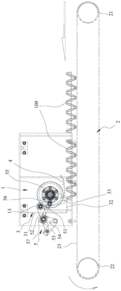 A conveyor line orderly feeding mechanism