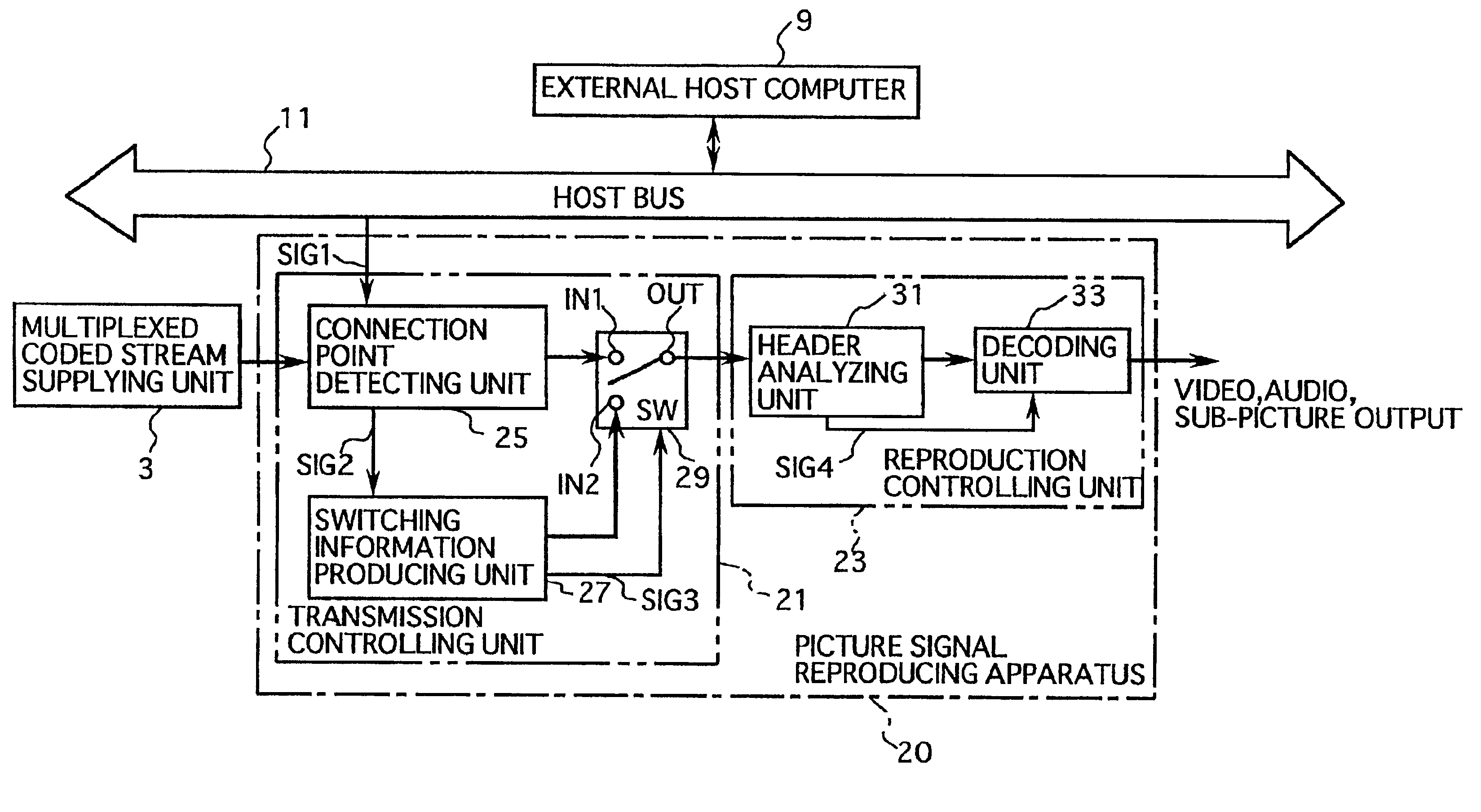 Apparatus and method for reproducing picture signal