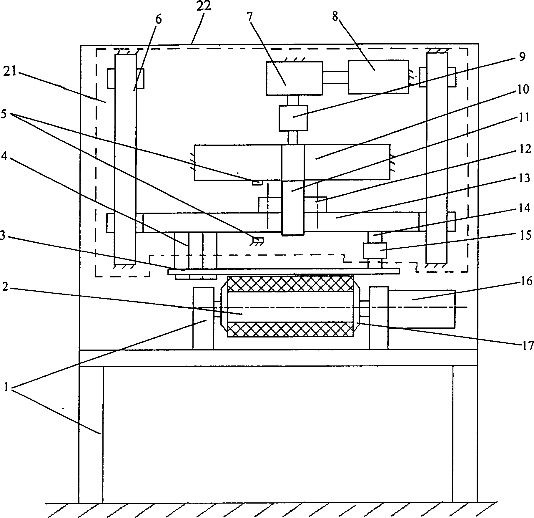 Twin shaft flexible roll-bending machine based on control of feeding force