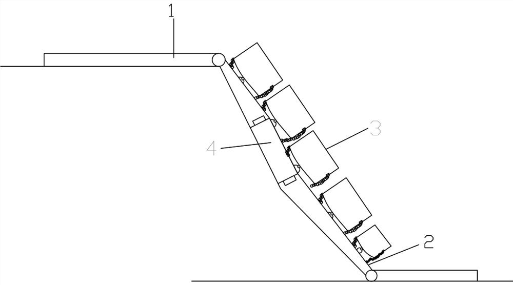 Wading slope water guiding and erosion preventing structure and construction method