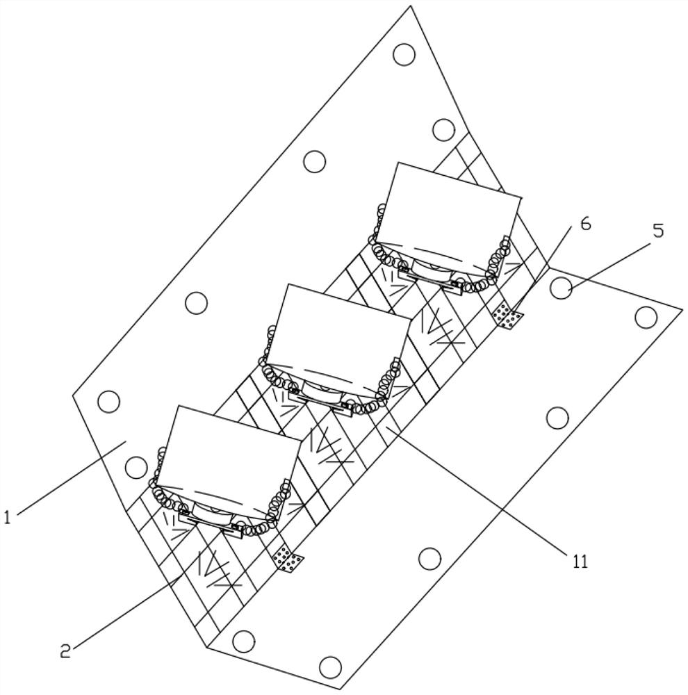 Wading slope water guiding and erosion preventing structure and construction method