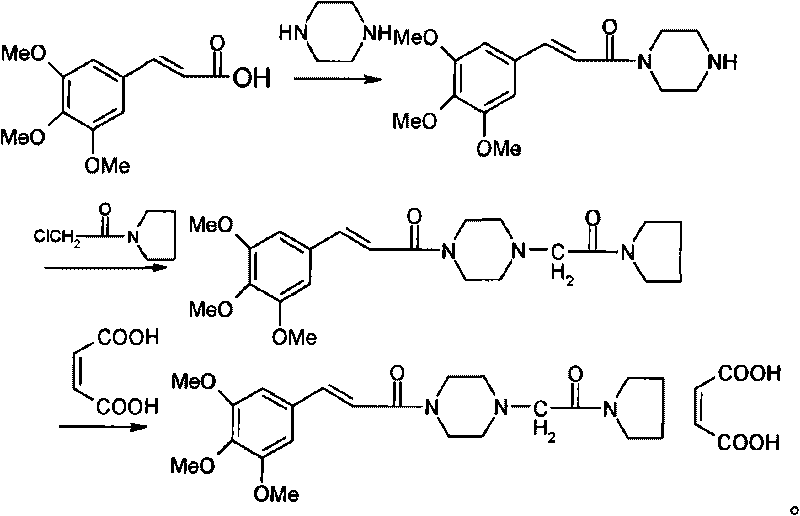 Method for synthesizing cinepazide