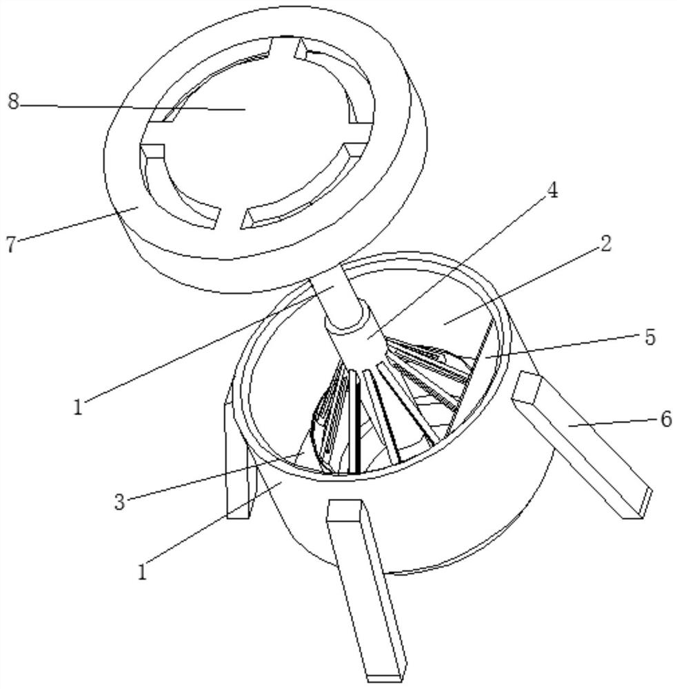 Water gap cutting structure of automobile injection mold