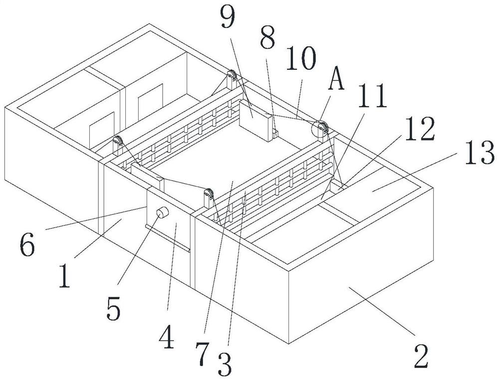 Automatic lifting obstetric table for preventing piglets from being pressed