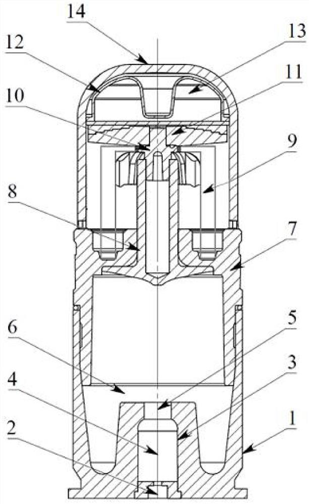 Composite type anti-violence kinetic energy bullet with two-stage dissipation mechanism