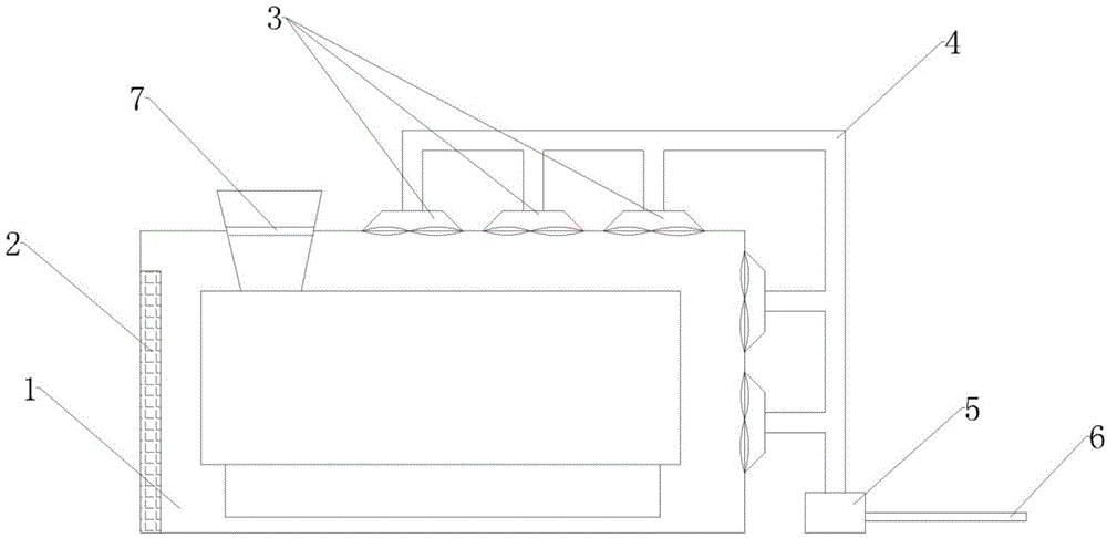 Waste gas recovery device for injection molding machine