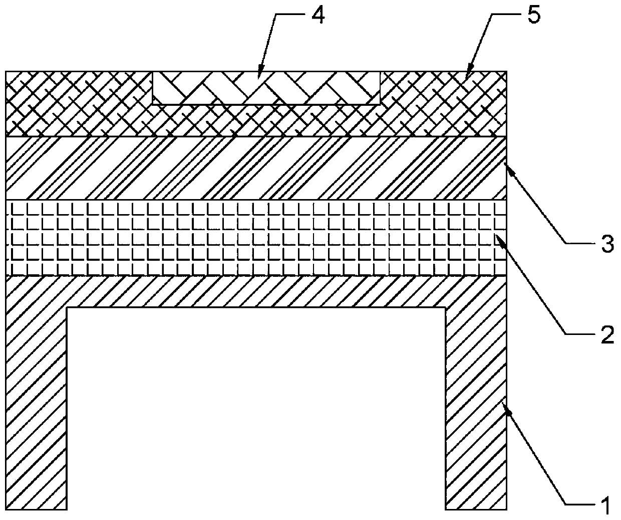 High voltage-resisting thin film pressure sensor and preparation method thereof