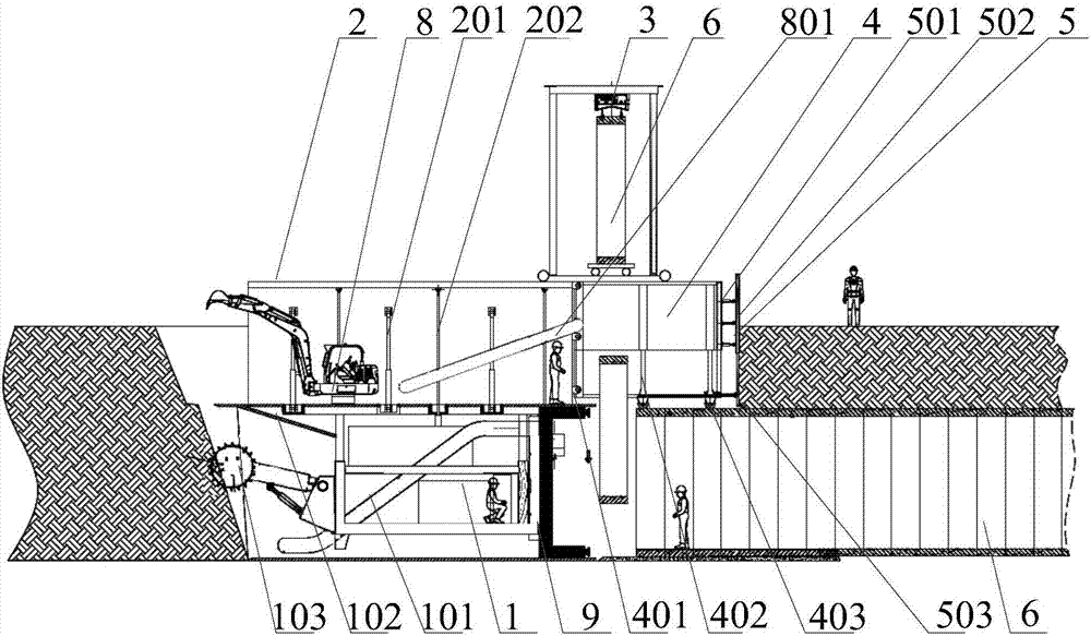 Pipe gallery working device