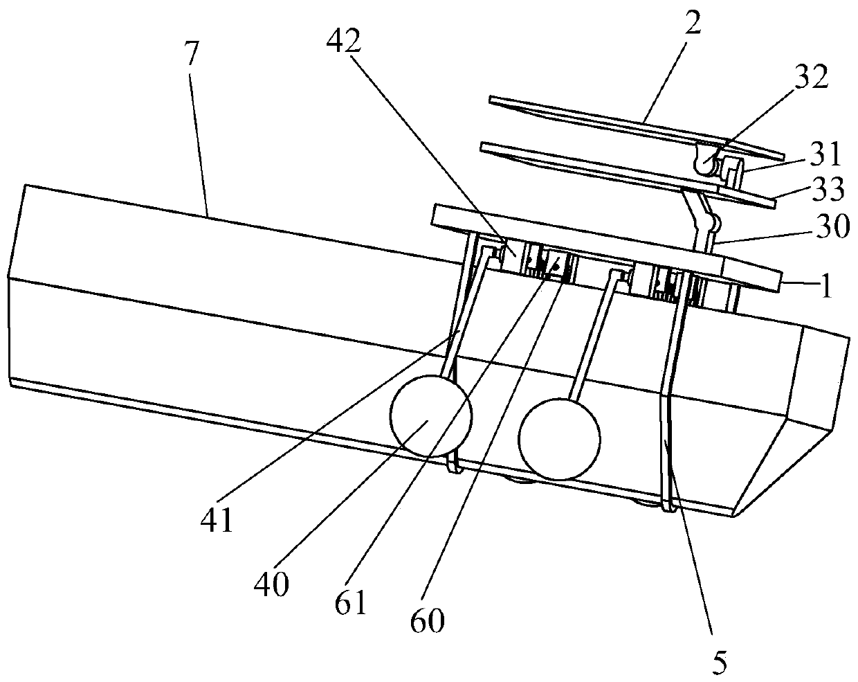 Ship body self-adaptive stable platform with energy supply function