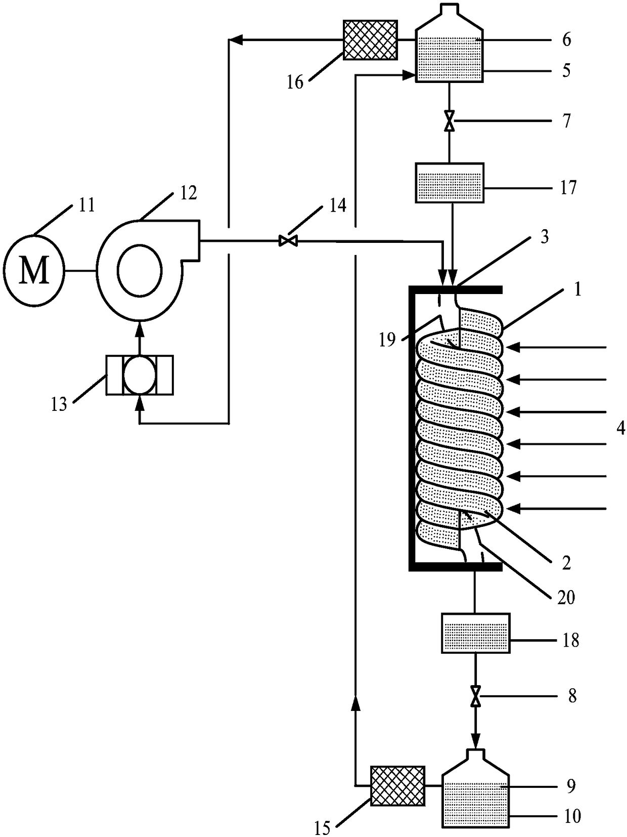 Delayed falling type solid particle heat absorber for solar thermal power generation