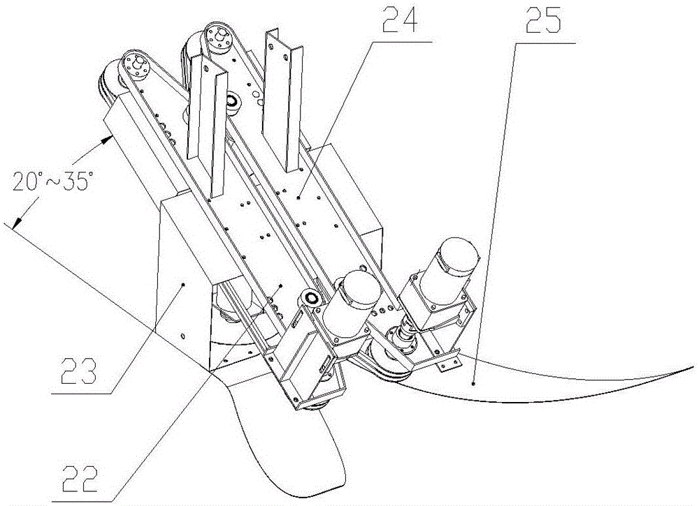 Crop clamping type intelligent topping device