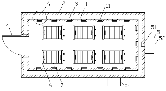 Chalk drying device based on air heater