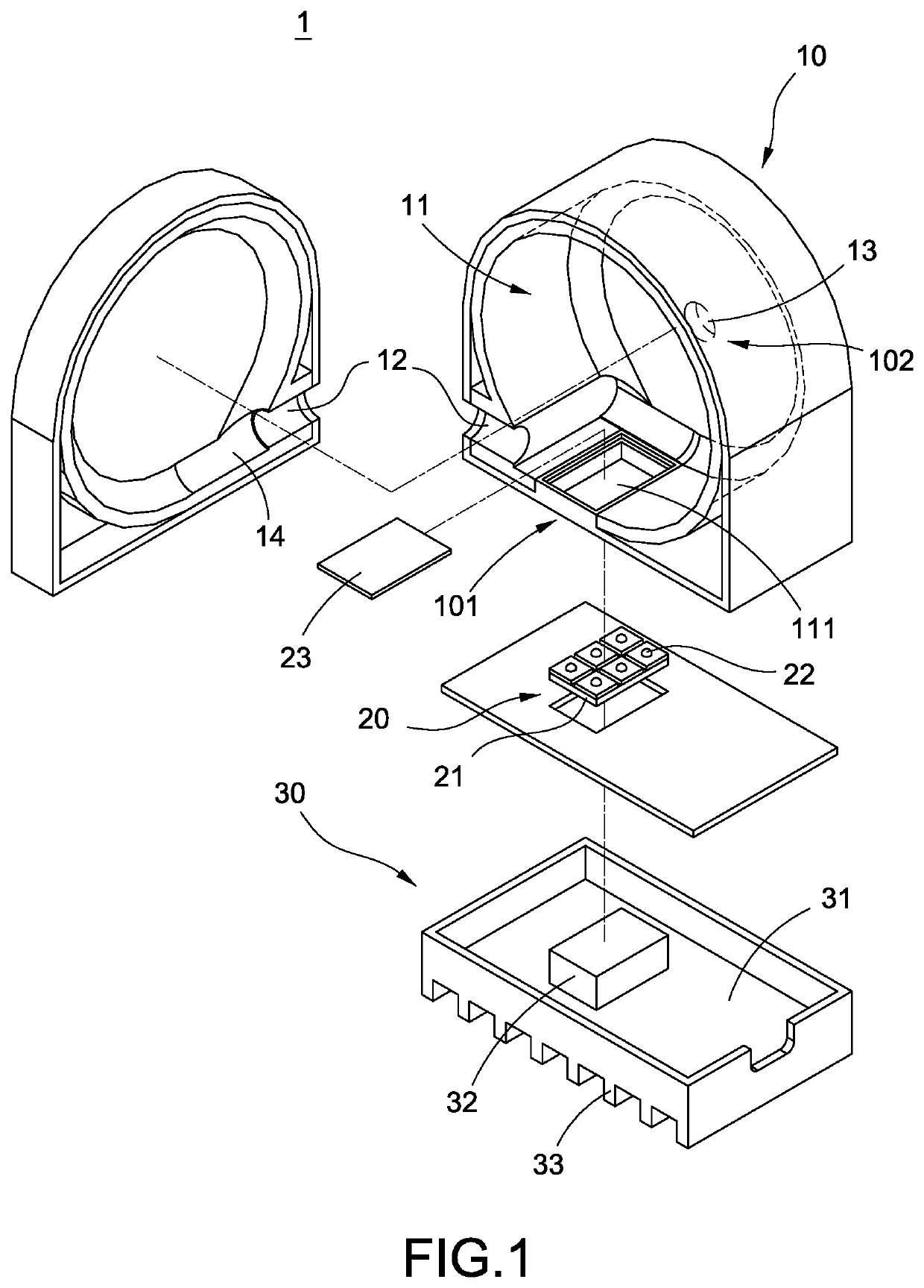 Ultraviolet sterilizing box structure