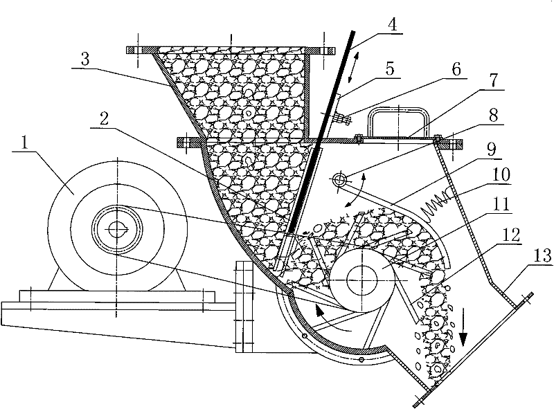 Rotary tangential feeding machine