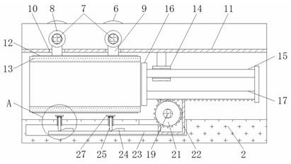 A soil sampling device for agricultural environmental protection testing with smashing function