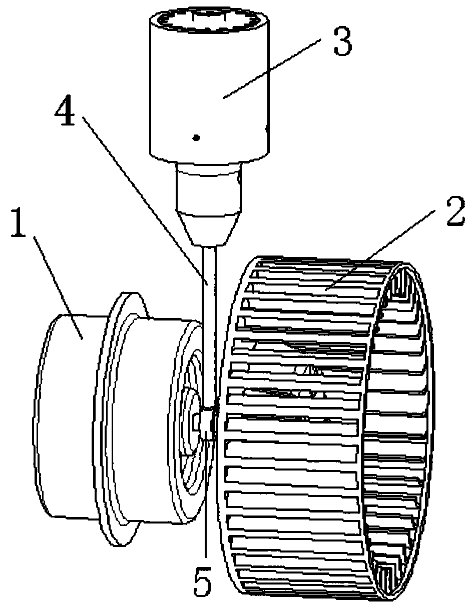 A range hood impeller using ultrasonic cleaning