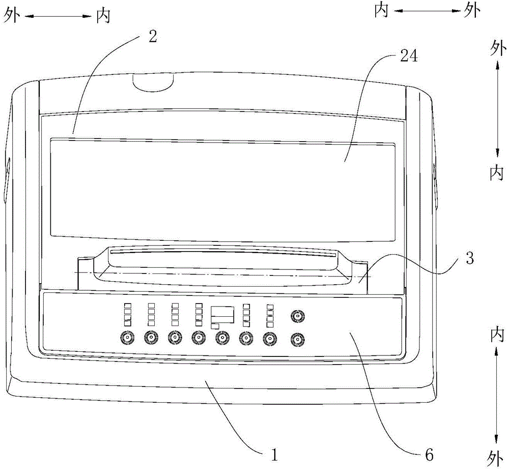 Door body component for washing machine and washing machine