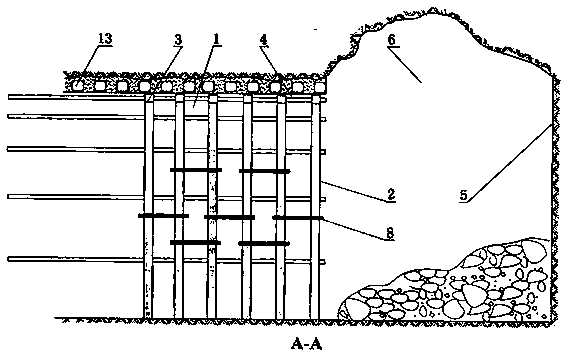 A treatment method for collapse of tunnel excavation working face by using pipe-through composite arch frame