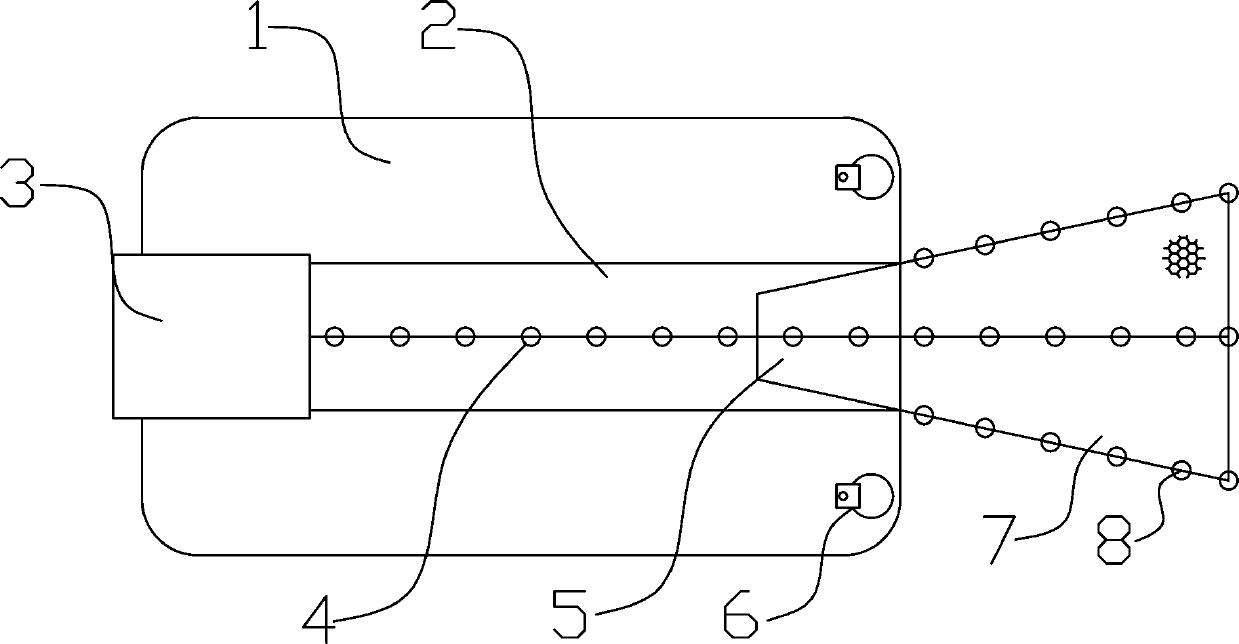 Fish luring method of automatic phosgene fish luring system based on fish gathering boat