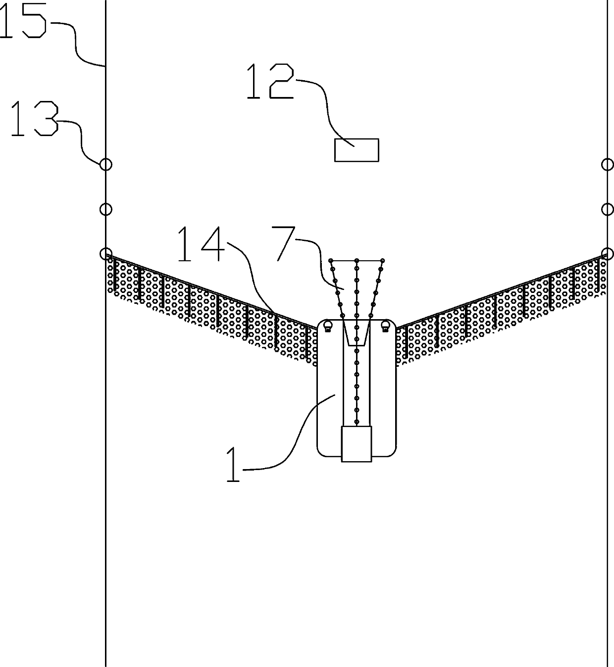 Fish luring method of automatic phosgene fish luring system based on fish gathering boat