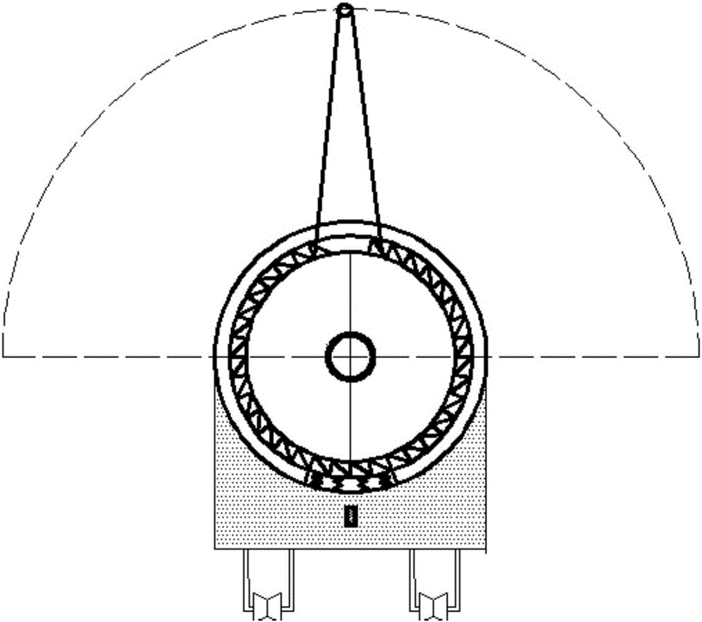 Automatic nozzle for spraying concrete in tunnel and construction method thereof