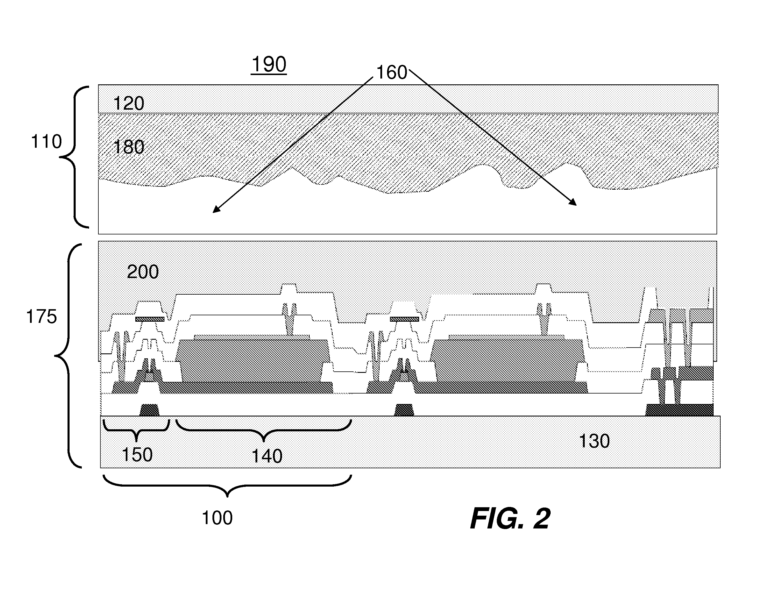 Digital radiographic detector array including spacers and methods for same