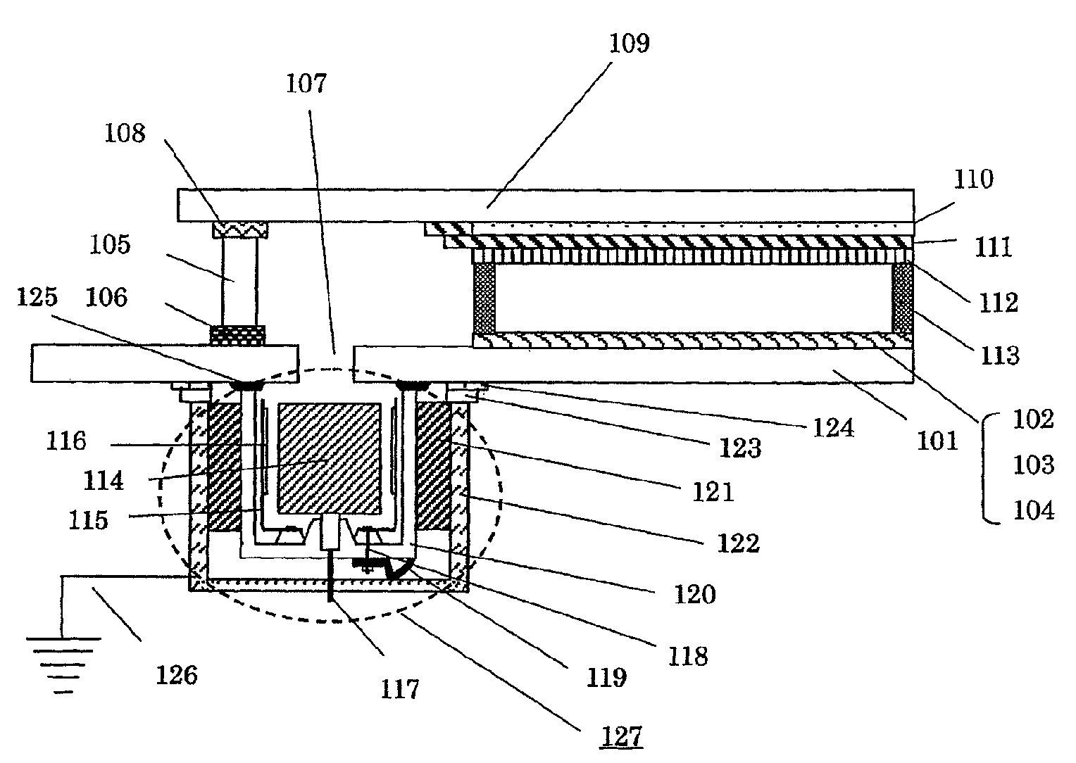 Image display device having an ion pump with reduced leakage