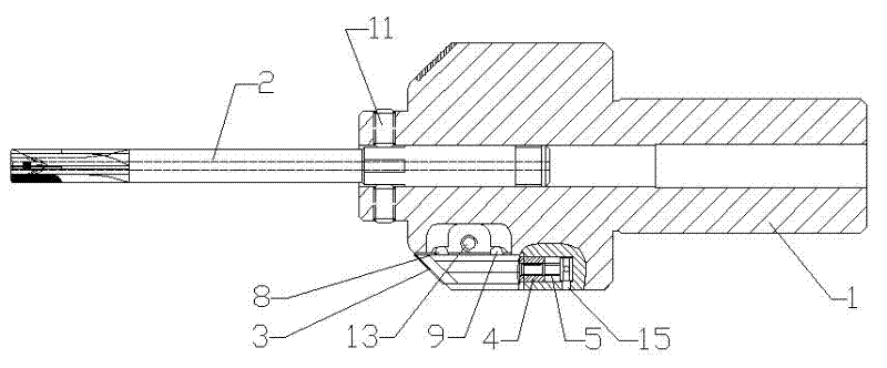 Compound tool for processing guide pipe hole of cylinder cover and conical surface of valve seat