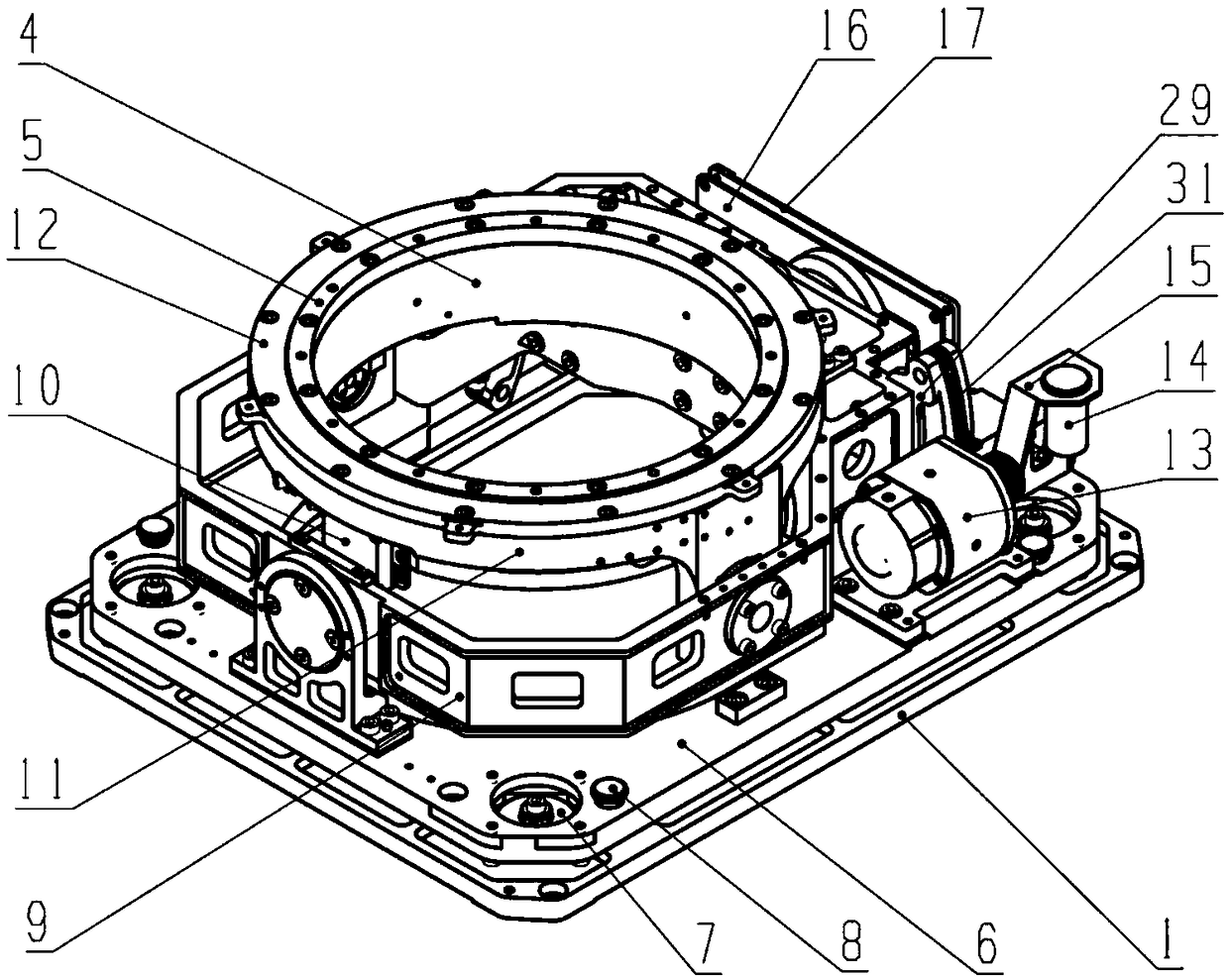 Three-axis inertial stabilization platform